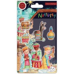 New Craft Consortium Clr Rubber Stamp NATIVITY CHRISTMAS WISE MEN free USA Ship