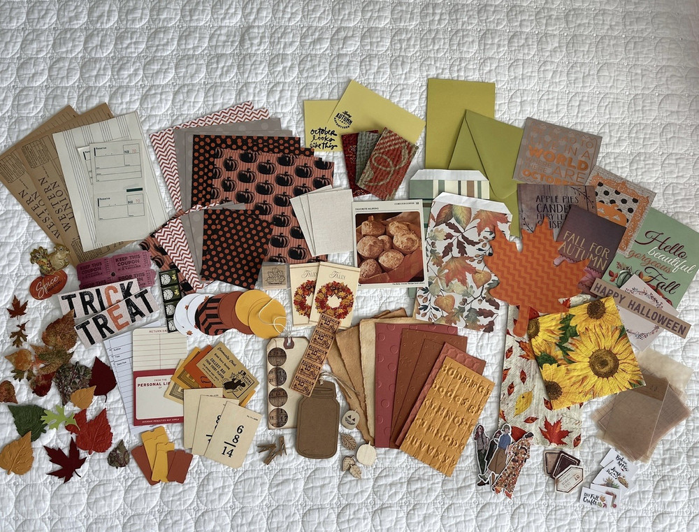 130+ pcs Autumn / Fall Ephemera Variety Pack Destash Junk Journals Mixed Media