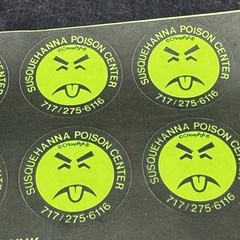 Mr. Yuk Stickers Susquehanna Poison Control Center Pennsylvania Vintage 1972