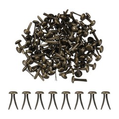 120Pcs, Brads Paper Fasteners 8×4.5mm Metal Round Head Split Pins Bronze