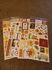Crafts 13″ Chipboard Stickers Lot 7 Fall Theme Autumn Give Thanks Leaves Harvest