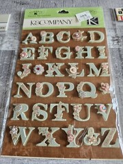 Sticker Lot – Alphabet Scrapbooking Stickers Letters Numbers Floral Bling #193
