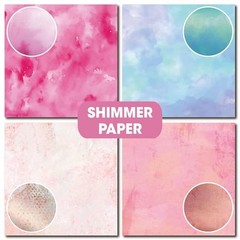 36 Sheets 12×12 Scrapbook Paper Pad Cardstock Decorative Shimmer Watercolor Craf