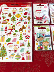 #812 – CHRISTMAS MAGIC RARE & OH WHAT FUN ELVES SANTA DOODLE-POPS STICKERS
