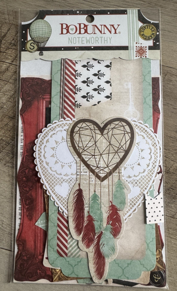 Bo Bunny Star-Crossed Noteworthy Scrapbooking 40-piece Ephemera Pack NEW