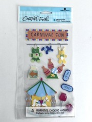 Scrapbook Mixed Lot, Camping, Picnic, Birds, Carnival, Words Stickers-Mostly New