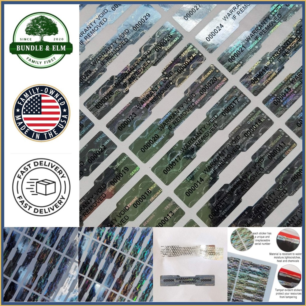 Tamper Proof Holographic Labels with 540pcs for Item Security and Protection