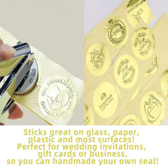 200Pcs Gold Foil Seal Stickers – 2″ Diameter for Sealing Awards Embossing