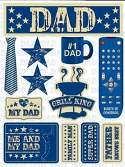 3d Dad Stickers – Signature Series by Reminisce