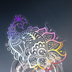 Fantasy Flowers Moon PET Holographic Big Stickers for Journal Planner Papercraft