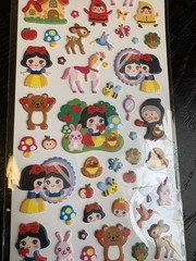 Snow White And The Seven Dwarfs Puffy Stickers Korean