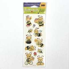 Stickety-Doo-Da Stickers American Greetings Bumblebee Bears Bee 2 Sheet NEW