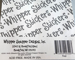 Whipper Snapper Designs Bugs Stickers Whimsical Flowers 2001 NOS Scrapbooking