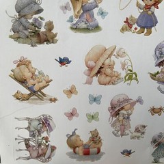 NOS Current Morehead Cute Kids spring Stickers 35 scrapbook Springtime acid free