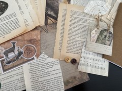 Nature Ephemera Pack Vintage Book Pages Junk Journal Kit Paper Bundle