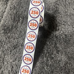 Patriotic 250th Independence Anniversary Stickers Roll Round Ameri