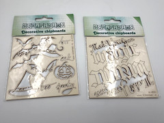 Mixed Lot of SCAPINIEC Laser Cut CHIPBOARD, 7 + 2 Laserowe, Various Themes, NEW
