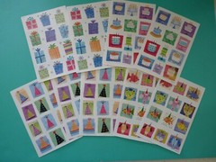 Celebratory Stickers (9) Complete Sheets Party Hats Cakes Gifts AGC