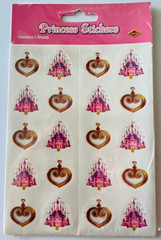 Beistle Stickers 6 Packs Princess Castle & Heart Locket 24 Sheets 2006 Sticker