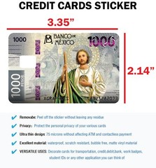 St Jude Credit Card Skin Cover Vinyl Stickers (4 Pack) San Judas Sticker