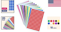 10 Color Round Stickers – 3000 Labels, Perfect for Home and Office Organization