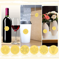 540 Pcs Gold Embossed Envelope Seals Stickers Flowers Plants Self Adhesive Seals