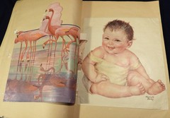 Vtg 1930s Magazine SCRAPBOOK Pages Illustrations Mixed Media Collage Paper Art