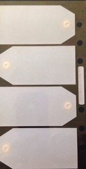 VELLUM OFF-WHITE TAGS Binder Stickers (4pc)Sticko•Labels•Journaling•Gifts*X-mas