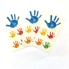 Child’s Faux Painted Handprint Stickers Papercraft DIY Crafts Planner Supply