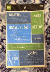 Making Memories Stickers Vacation» 2 Sheets Travel Plans Words Escape 2004 New