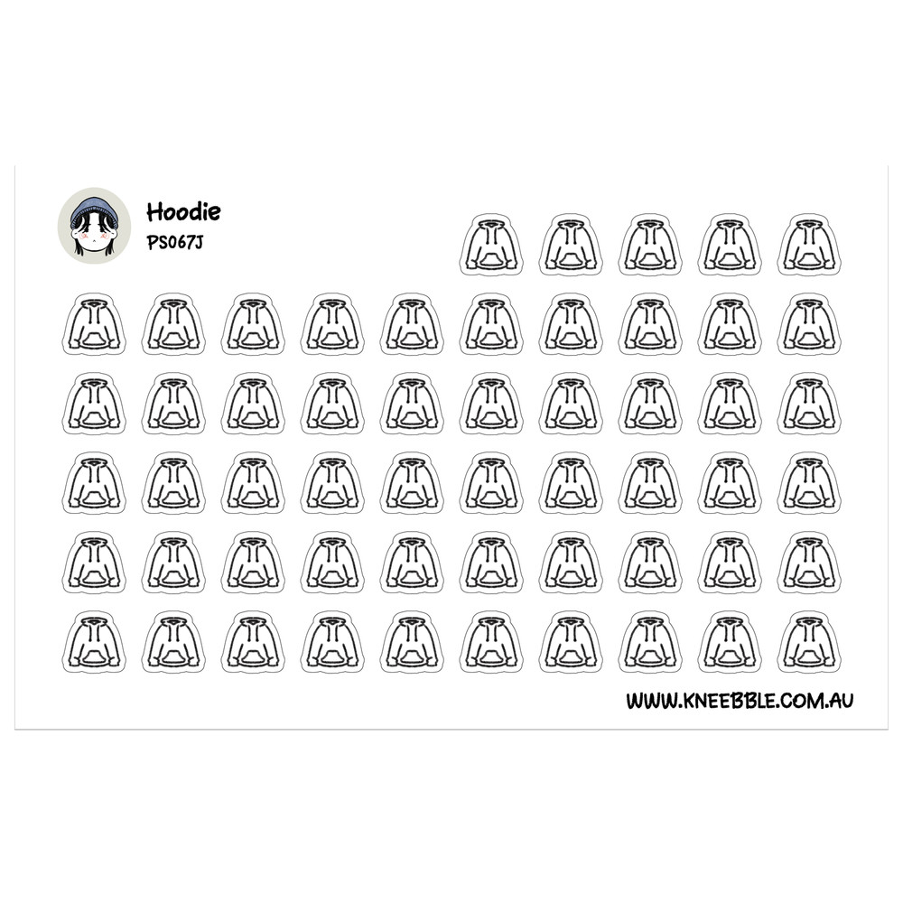 Hoodie Planner Stickers – Stylish Decorative Accessories for Daily Organization