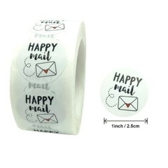 40 HAPPY MAIL STICKERS ENVELOPE SEALS LABELS STICKERS 1″ ROUND FAST SHIPPING