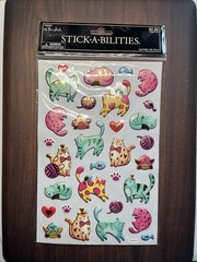 Stick-a-bilities Hobby Lobby PUFFY COLORFUL CATS DIMENSIONAL STICKERS scrapbook