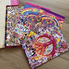 VTG Lisa Frank My Sticker Collection 3 Ring Binder Kitten Bubbles w/Stickers