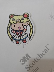 Sailor Moon Hard to Find Dicut Hubman and Chubgirl 3M Individual Sticker
