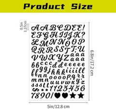 3040Pcs 20 Sheets Small Letter Number Stickers, 0.5Inch Colorful Self-Adhesive V