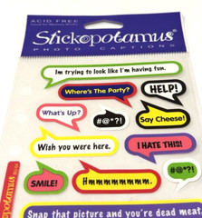 Stickopotamus Photo Bubble Captions Stickers Scrapbook Help Say Cheese Smile NEW