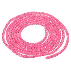 2.5 Yard 6mm Glitter Sequins Rope Sequins Rhinestone Cord Dark Pink