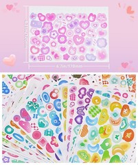 DAPUTOU 2300PCS Scrapbook Stickers Cute Butterfly Stars Heart Multi