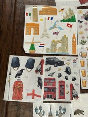 Vintage Creative Memories Travel Adventure London Fiesta Dimensional Stickers