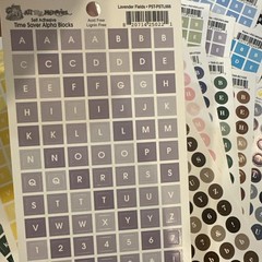 Lot Of 24 Sheets All My Memories Alphabet Stickers Alpha Blocks Alpha Rounds