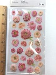 Recollections Flowers Stickers Lot Scrapbook Lavender Roses Journal Garden