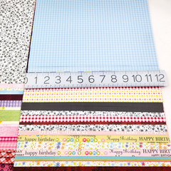 Scrapbook Paper Lot 12×12 DCWV & Paper Pizazz Pattern 50 Sheets A