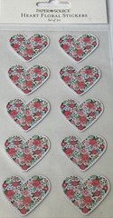 HEARTS FLORAL✨20✨STICKERS✨🤍🌸🤍✨7” X 4”✨FANCY✨1 1/2” X 1 1/4”✨each one☝️💫