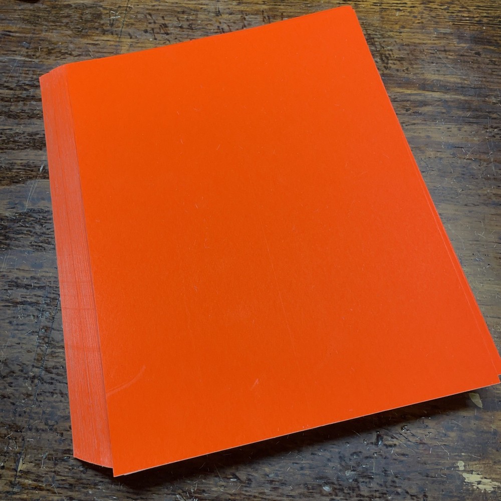 Pressure Sensitive 60# Paper Stickers RED Fluorescent Paper Adhesive 8.5×11
