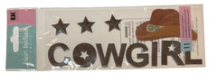 Jolee’s Boutique Cowgirl Hat Stars Title Dimensional Scrapbook Stickers VTG