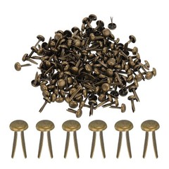 Brads for Paper Crafts, 150 Pcs Bronze Metal Round Paper Fasteners, 8 mm