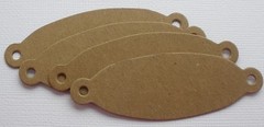 {5} Mini Labels – Bare Chipboard Die Cuts Embellishments – 3″ Long