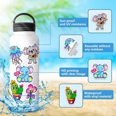 Cute Stickers for Kids, Mixed Adorable Animal Kids Stickers Bulk for Boys Girls