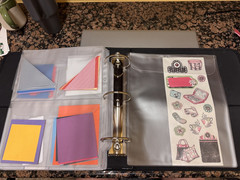 Creative Memories binder with dividers, protectors, stickers, & more!